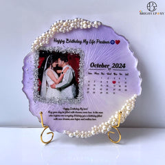 Customized Calendar & Pearl Resin Art Frame