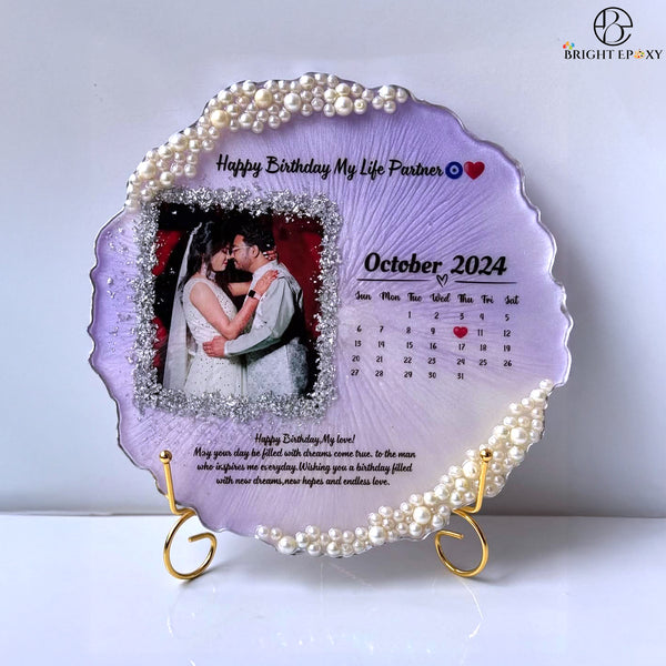 Customized Calendar & Pearl Resin Art Frame