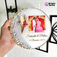 Resin Art With Crystal Stone or Flower bookey