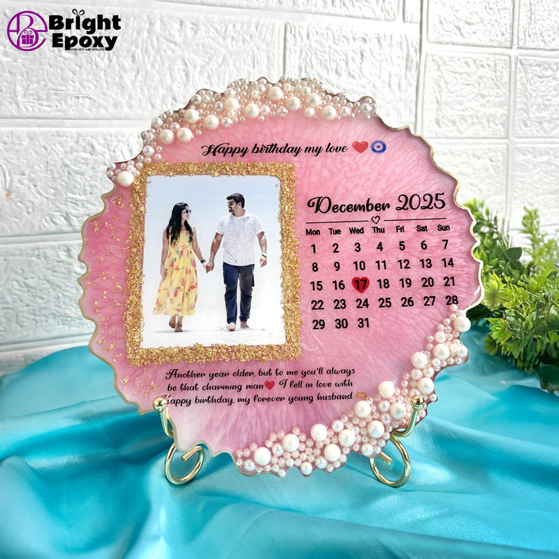 Customized Calendar & Pearl Resin Art Frame