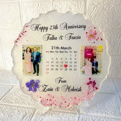 Resin Art With Flora design