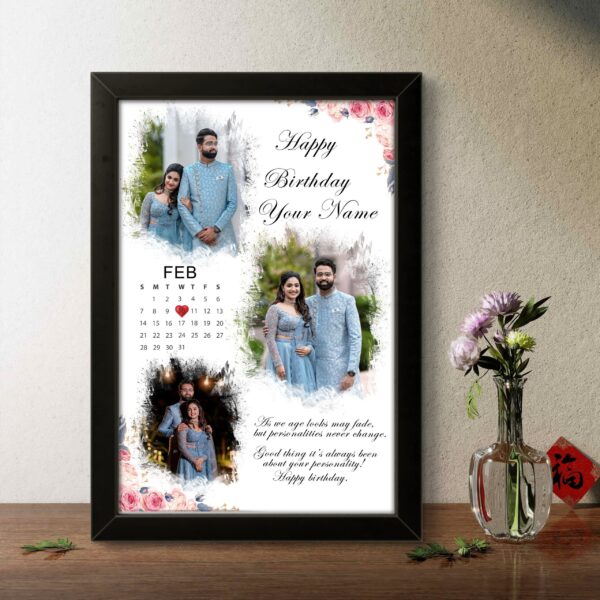 Romantic Blossoms Birthday Frame