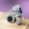 Flower & Snowman Design Birthday Mug