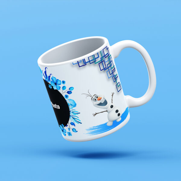 Flower & Snowman Design Birthday Mug