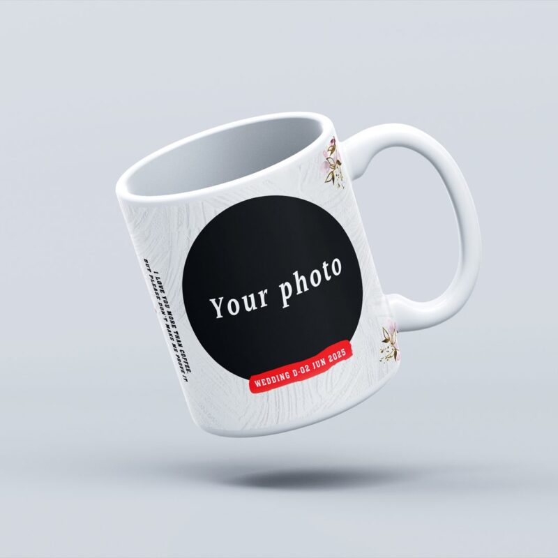 Flower Design Beautiful Wedding Anniversary Mug