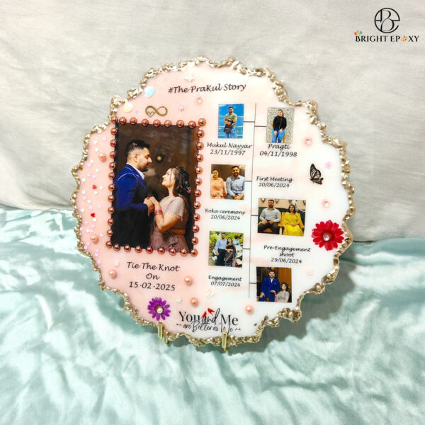 The Love Story Resin Art Frame With Your Fevorite Pictures