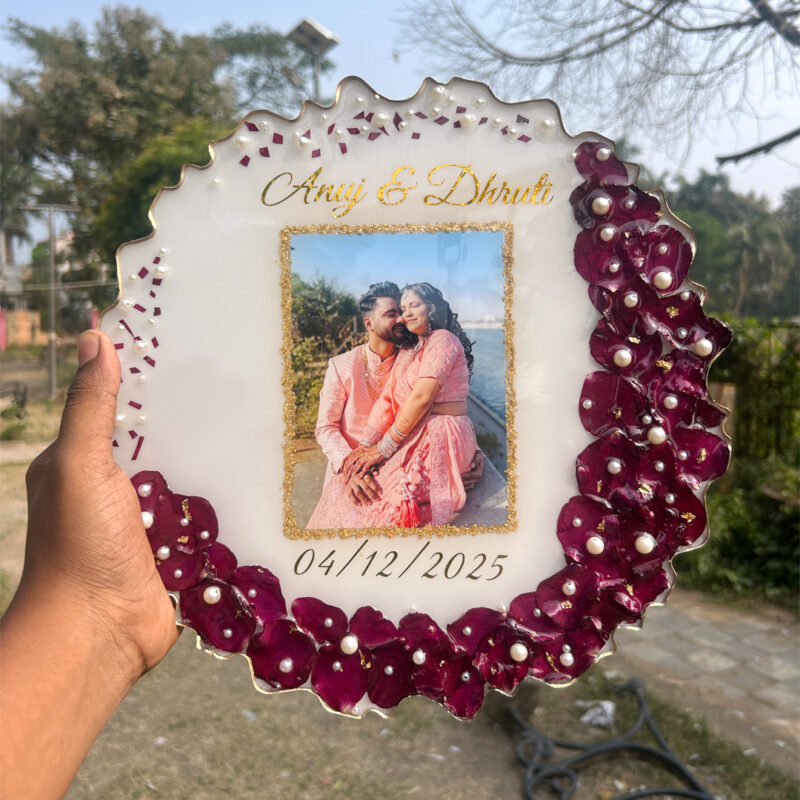Royal Bloom Resin Art Frame