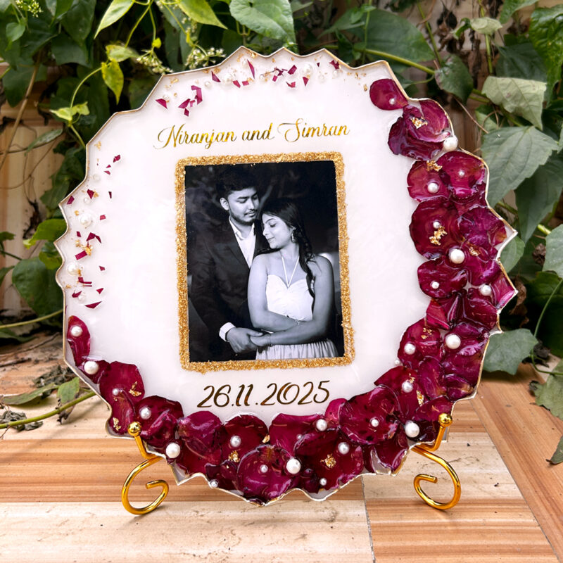 Royal Bloom Resin Art Frame